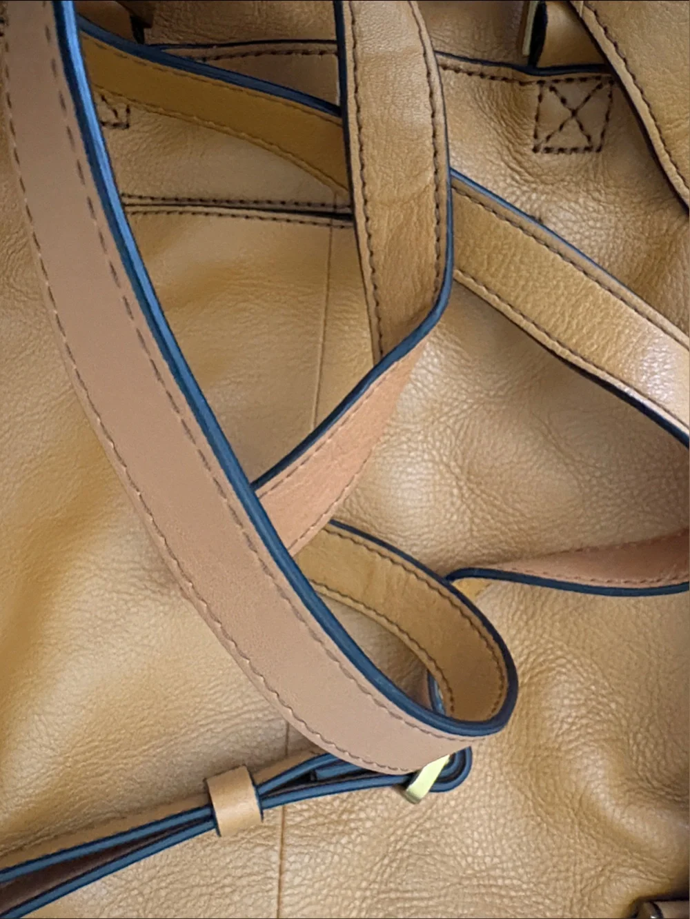 Women fossil, backpack Tan Woven Leather Tote Bag